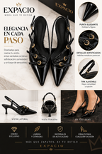 Sandalias de Tacón Gatito con Hebillas